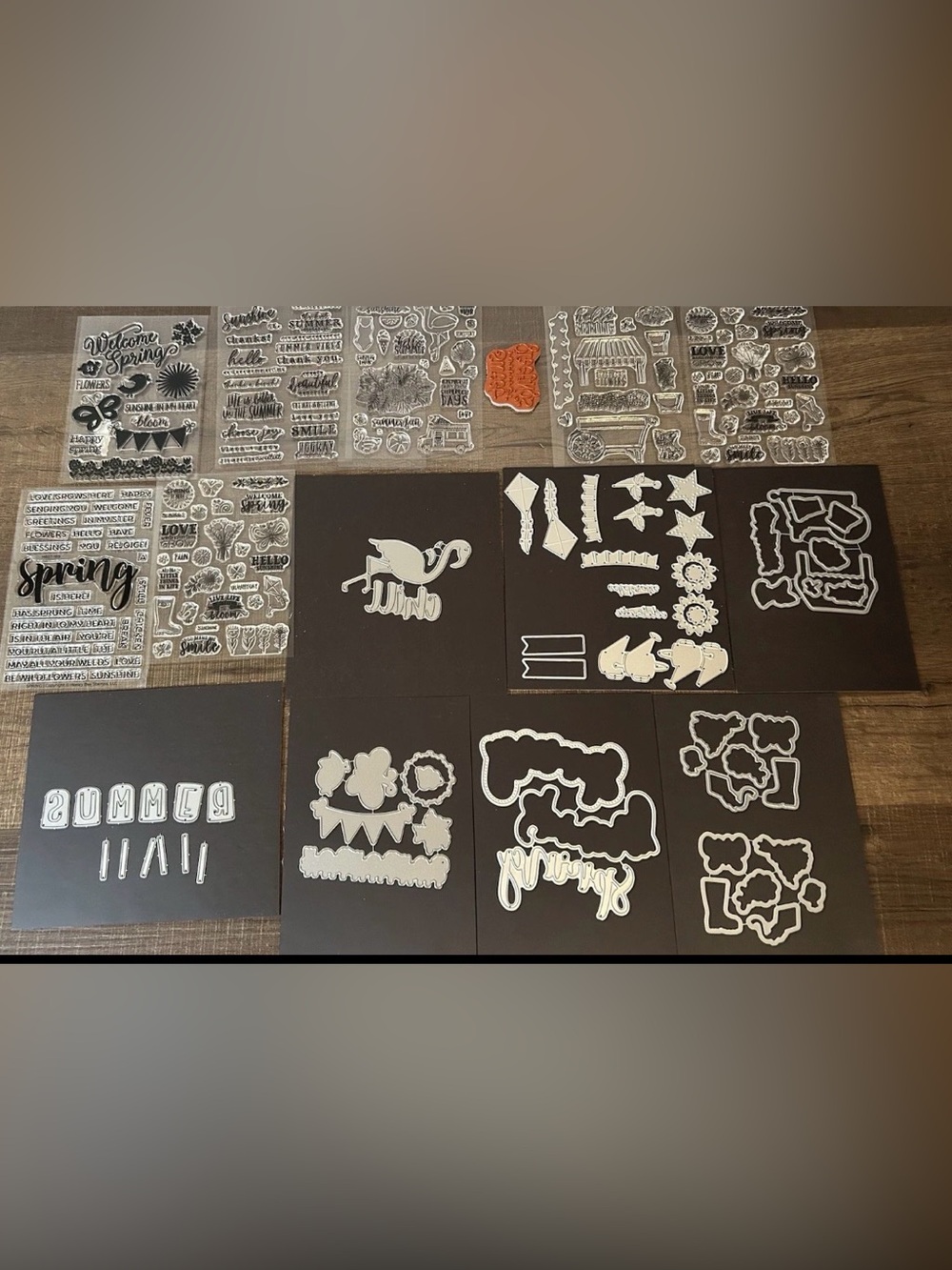 Lot of Spring Summer Popsicles Sun Fun Stamp Die Sets for Crafting Card Making